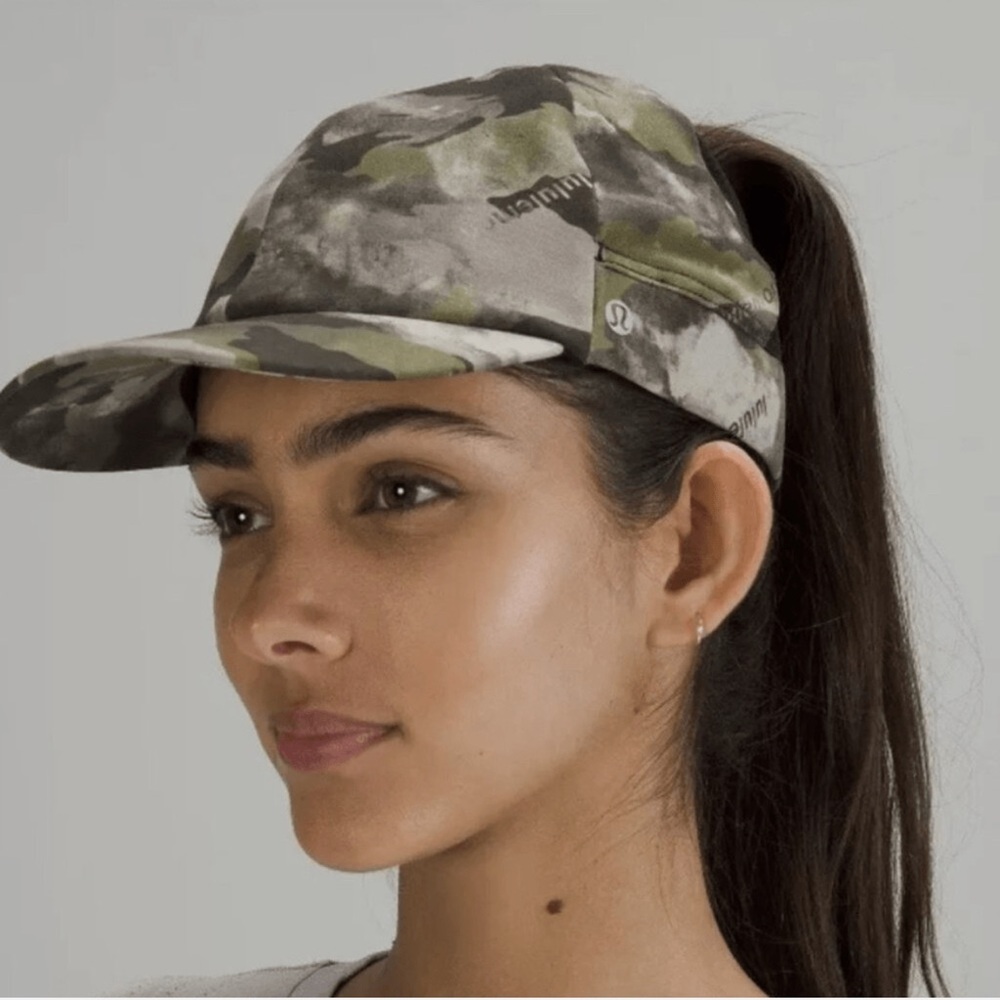 NEW WITH TAG. Lululemon Athletica Green Camouflage Hat M/L